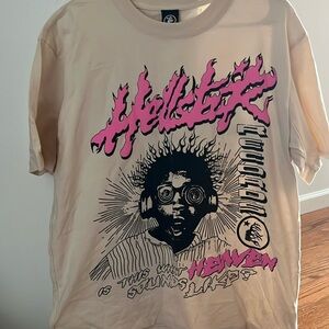 Cream And pink Hellstar t shirt size large